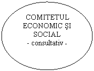 Oval: COMITETUL ECONOMIC SI SOCIAL
- consultativ -


