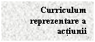 Text Box: Curriculum reprezentare a actiunii
(plan, programe, materiale)

