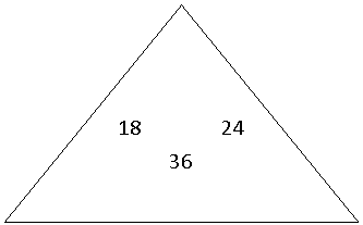 Isosceles Triangle: 18 24 36
 211`2 e




