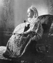 Queen Victoria in her Diamond Jubilee photograph. London, 1897