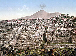 Orasul Pompei cu Vezuviul