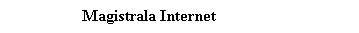 Text Box: Magistrala Internet