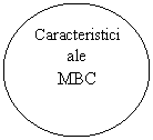 Oval: Caracteristici ale
MBC
